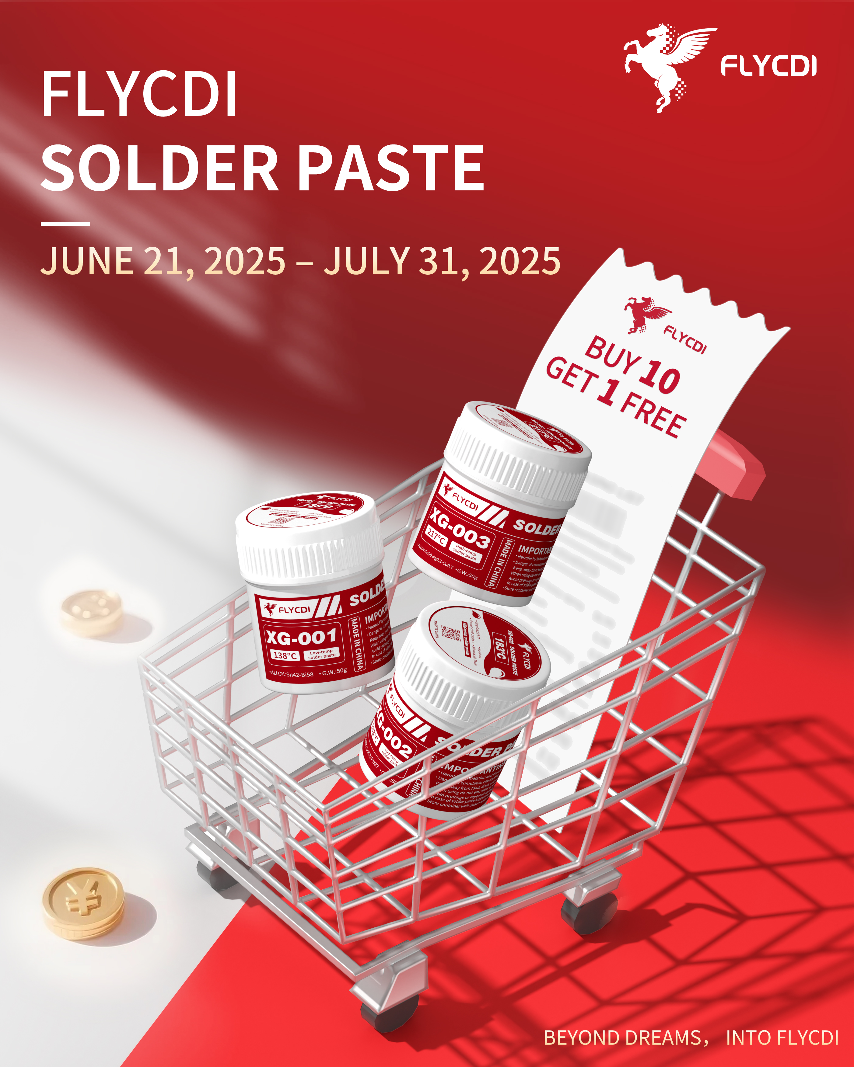 FLYCDI Solder Paste Buy 10 Get 1 Free | New Formula, Better Soldering · Limited-Time Offer!(图1) 锡浆促销海报(1).jpg