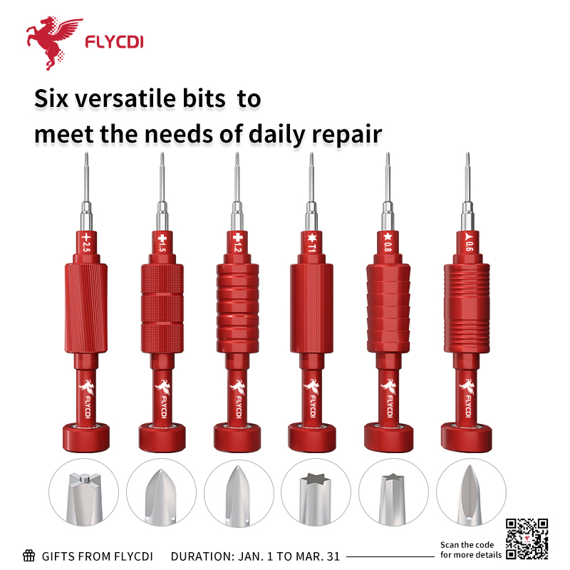 Set of 6 precision screwdrivers ST-003