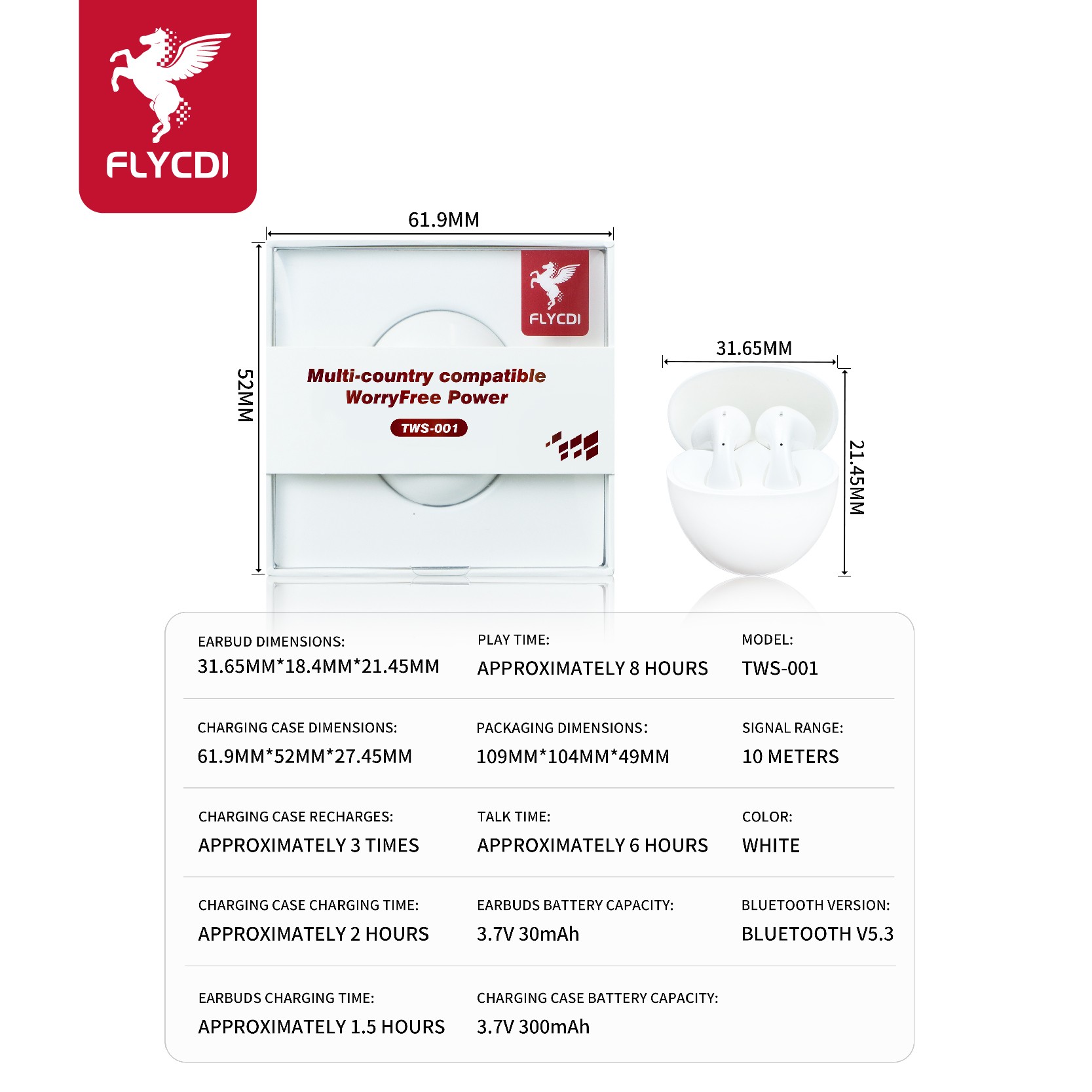 TWS-001 White
